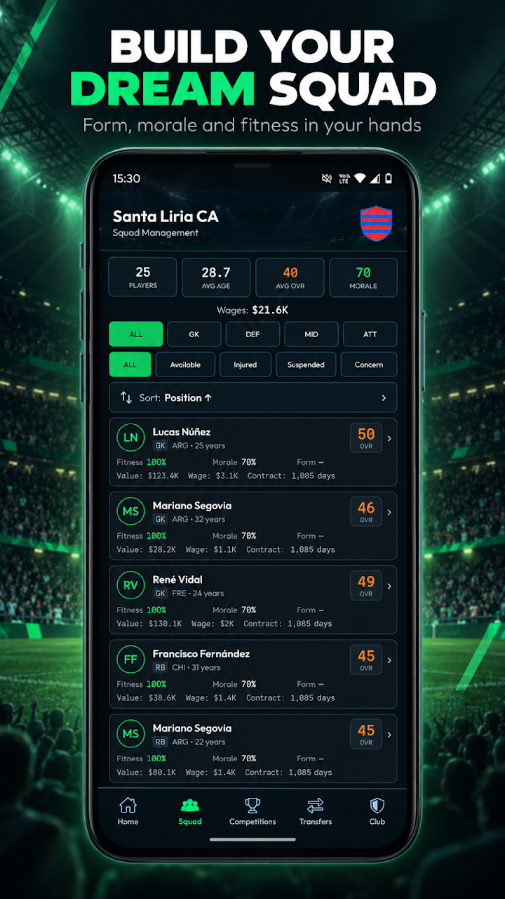 Super Manager FC: Football screenshot